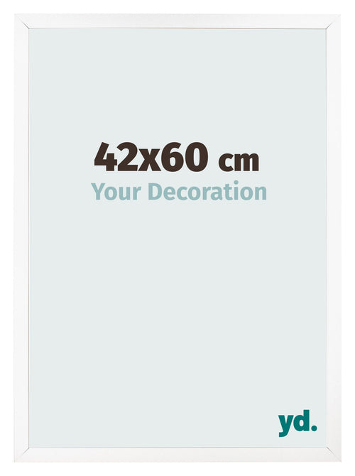 Bilderrahmen 42x60 cm Weiss Matt MDF Bologna Vorne Messe | Yourdecoration.at