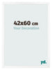 Bilderrahmen 42x60 cm Weiss Matt MDF Bologna Vorne Messe | Yourdecoration.at