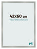 Bilderrahmen 42x60cm Aluminium Gebürstet MDF Bologna Vorne Messe | Yourdecoration.at