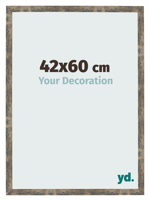 Bilderrahmen 42x60cm Blau Gold Meliert MDF Bologna Vorne Messe | Yourdecoration.at