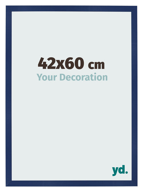 Bilderrahmen 42x60cm Dunkelblau Gewischt MDF Bologna Vorne Messe | Yourdecoration.at