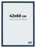 Bilderrahmen 42x60cm Dunkelblau Gewischt MDF Bologna Vorne Messe | Yourdecoration.at