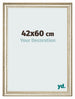 Bilderrahmen 42x60cm Metallglanz MDF Lazio Vorne Messe | Yourdecoration.at