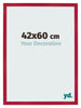 Bilderrahmen 42x60cm Rot MDF Bologna Vorne Messe | Yourdecoration.at