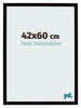 Bilderrahmen 42x60cm Schwarz Hochglanz MDF Bologna Vorne Messe | Yourdecoration.at