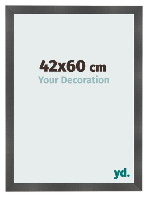 Bilderrahmen 42x60cm Schwarz Silber Poliert MDF Pisa Vorne Messe | Yourdecoration.at
