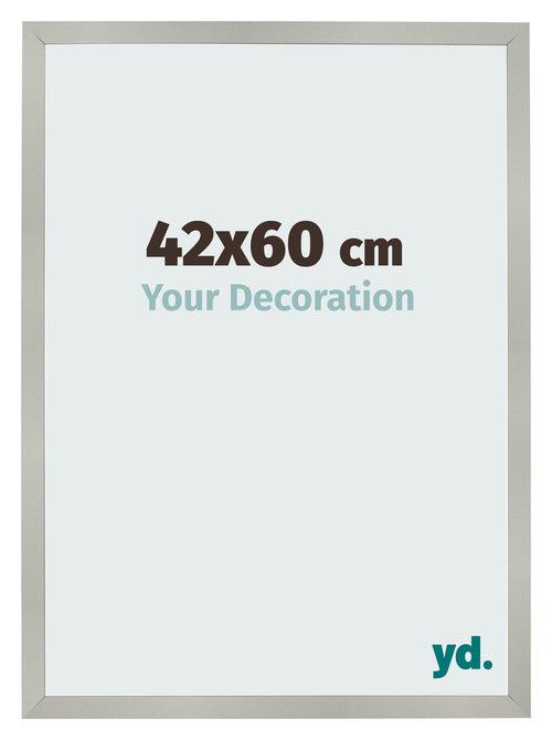 Bilderrahmen 42x60cm Silber Matt MDF Bologna Vorne Messe | Yourdecoration.at