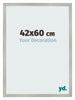 Bilderrahmen 42x60cm Silber Matt MDF Bologna Vorne Messe | Yourdecoration.at