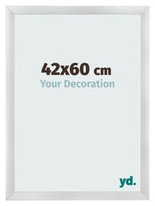 Bilderrahmen 42x60cm Silber Schwarz Gewischt MDF Pisa Vorne Messe | Yourdecoration.at