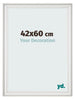 Bilderrahmen 42x60cm Weiss Gewischt MDF Lazio Vorne Messe | Yourdecoration.at