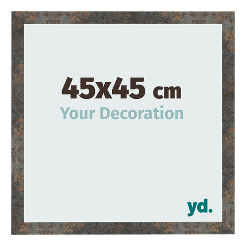 Bilderrahmen 45x45 cm Oxidiertes Metall MDF Bologna Vorne Messe | Yourdecoration.at