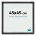 Bilderrahmen 45x45 cm Schwarz Matt MDF Bologna Vorne Messe | Yourdecoration.at