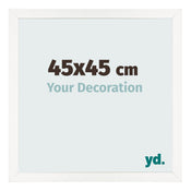 Bilderrahmen 45x45 cm Weiss Hochglanz MDF Bologna Vorne Messe | Yourdecoration.at