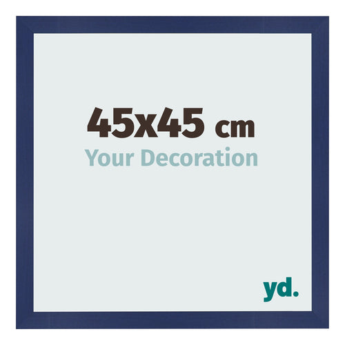 Bilderrahmen 45x45cm Dunkelblau Gewischt MDF Bologna Vorne Messe | Yourdecoration.at