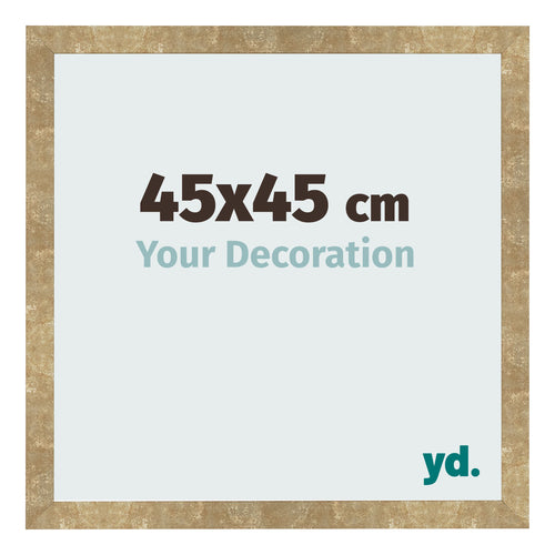 Bilderrahmen 45x45cm Gold Antik MDF Bologna Vorne Messe | Yourdecoration.at