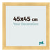 Bilderrahmen 45x45cm Gold Vintage MDF Pisa Vorne Messe | Yourdecoration.at