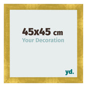 Bilderrahmen 45x45cm Gold Vintage MDF Pisa Vorne Messe | Yourdecoration.at