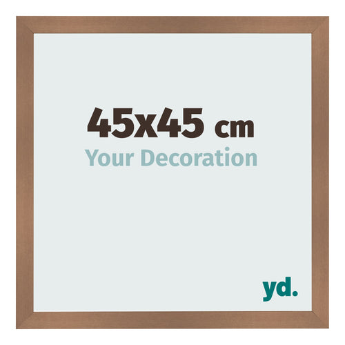 Bilderrahmen 45x45cm Kupfer Dekor MDF Bologna Vorne Messe | Yourdecoration.at