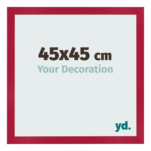 Bilderrahmen 45x45cm Rot MDF Bologna Vorne Messe | Yourdecoration.at