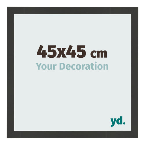 Bilderrahmen 45x45cm Schwarz Gemasert MDF Bologna Vorne Messe | Yourdecoration.at