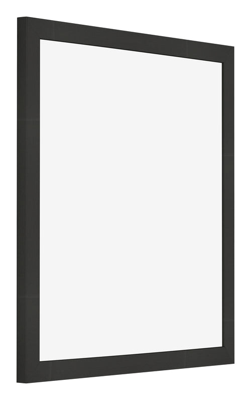 Bilderrahmen 45x45cm Schwarz Gemasert MDF Bologna Vorne Schrag | Yourdecoration.at