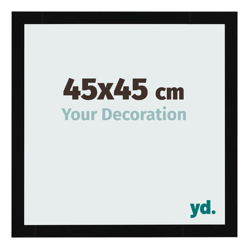 Bilderrahmen 45x45cm Schwarz Hochglanz MDF Bologna Vorne Messe | Yourdecoration.at