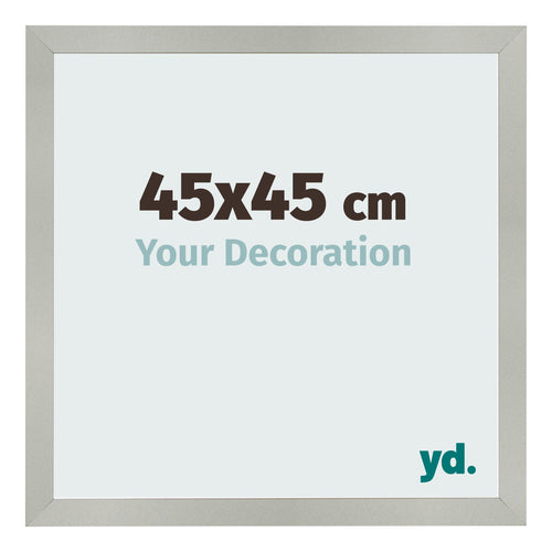 Bilderrahmen 45x45cm Silber Matt MDF Bologna Vorne Messe | Yourdecoration.at
