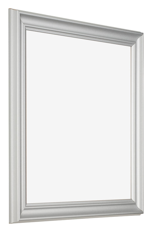 Bilderrahmen 45x45cm Silber Matt MDF Lazio Vorne Schrag | Yourdecoration.at