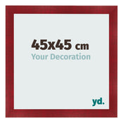 Bilderrahmen 45x45cm Weinrot Gewischt MDF Pisa Vorne Messe | Yourdecoration.at