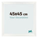 Bilderrahmen 45x45cm Weiß Vintage MDF Pisa Vorne Messe | Yourdecoration.at