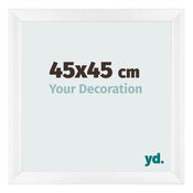 Bilderrahmen 45x45cm Weiß Vintage MDF Pisa Vorne Messe | Yourdecoration.at