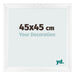 Bilderrahmen 45x45cm Weiß Vintage MDF Pisa Vorne Messe | Yourdecoration.at