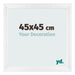 Bilderrahmen 45x45cm Weiß Vintage MDF Pisa Vorne Messe | Yourdecoration.at