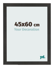 Bilderrahmen 45x60 cm Schwarz Matt MDF Bologna Vorne Messe | Yourdecoration.at