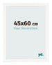 Bilderrahmen 45x60 cm Weiss Hochglanz MDF Bologna Vorne Messe | Yourdecoration.at