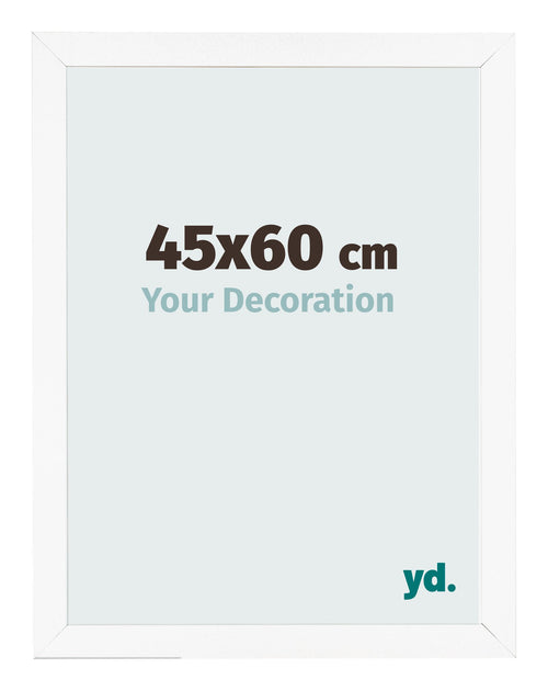 Bilderrahmen 45x60 cm Weiss Matt MDF Bologna Vorne Messe | Yourdecoration.at