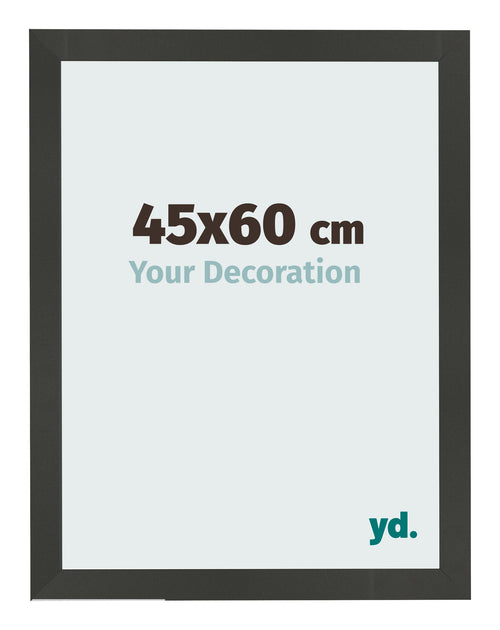 Bilderrahmen 45x60cm Antrazit MDF Bologna Vorne Messe | Yourdecoration.at