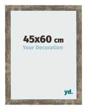 Bilderrahmen 45x60cm Blau Gold Meliert MDF Bologna Vorne Messe | Yourdecoration.at