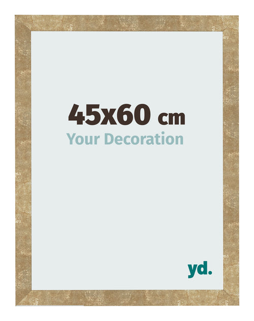 Bilderrahmen 45x60cm Gold Antik MDF Bologna Vorne Messe | Yourdecoration.at