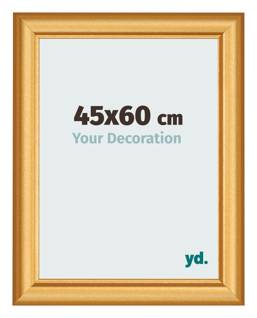 Bilderrahmen 45x60cm Gold Matt MDF Lazio Vorne Messe | Yourdecoration.at
