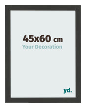 Bilderrahmen 45x60cm Schwarz Gemasert MDF Bologna Vorne Messe | Yourdecoration.at