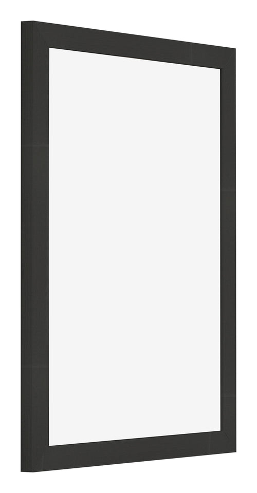 Bilderrahmen 45x60cm Schwarz Gemasert MDF Bologna Vorne Schrag | Yourdecoration.at