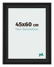 Bilderrahmen 45x60cm Schwarz Gemasert MDF Lazio Vorne Messe | Yourdecoration.at