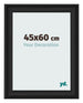 Bilderrahmen 45x60cm Schwarz Gemasert MDF Lazio Vorne Messe | Yourdecoration.at