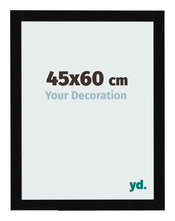 Bilderrahmen 45x60cm Schwarz Hochglanz MDF Bologna Vorne Messe | Yourdecoration.at