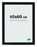 Bilderrahmen 45x60cm Schwarz Hochglanz MDF Bologna Vorne Messe | Yourdecoration.at
