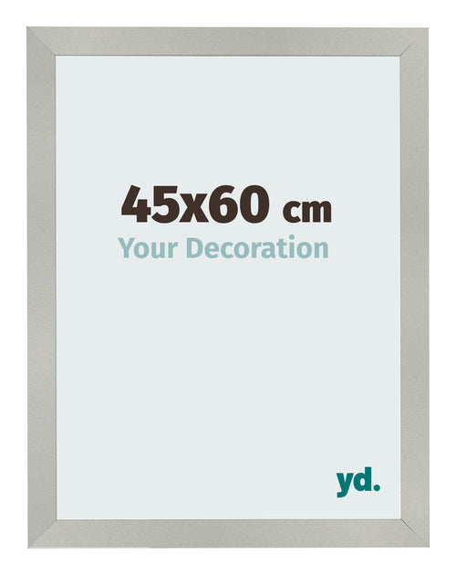Bilderrahmen 45x60cm Silber Matt MDF Bologna Vorne Messe | Yourdecoration.at