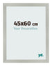 Bilderrahmen 45x60cm Silber Matt MDF Bologna Vorne Messe | Yourdecoration.at
