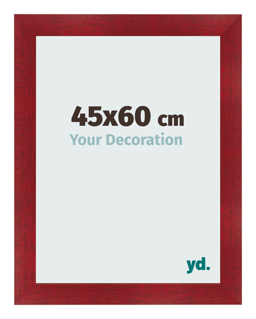 Bilderrahmen 45x60cm Weinrot Gewischt MDF Pisa Vorne Messe | Yourdecoration.at