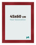 Bilderrahmen 45x60cm Weinrot Gewischt MDF Pisa Vorne Messe | Yourdecoration.at